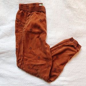 Orange loose pants